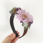 アンティークカラーのお花カチューシャ