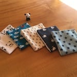 【名前入り】選べる5枚✳︎6重ガーゼハンカチ・ハーフサイズ☆入園・入学・幼稚園・出産祝いに