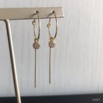 14kgf♢キュービックジルコニア揺れるフープピアス♡