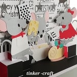 【1点物】ネズミさんのクリスマスケーキポップアップカード