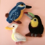 鳥さんブローチ