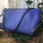 フェイクレザー☆ショルダーバッグ☆青