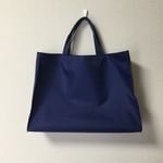 negoland 【入園入学】ナイロン紺色無地サブバッグ、レッスンバック（ナイロンバッグ、撥水生地)