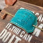 ご予約品 ターコイズブルー 本革マジェステ レザーヌメ革  小さめタイプ 