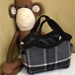 あったかチェックのグラニーバッグ