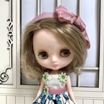 【受注製作】【カラーが選べる】ミディブライス用リボンカチューシャA