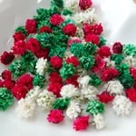 花材☆かすみ草☆６０個　クリスマスカラー　ドライフラワー(素材)