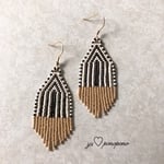 BORDER×gold fringe pierce earring