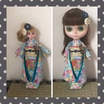 リカちゃん・ブライス 振袖 空 文庫結び
