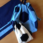rさまオーダー品・サッカー柄大きめ巾着