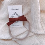 スエード リボンベビーヘアバンド୨୧⑅ワインレッド