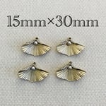 importパール付きフラワーチャーム ゴールド 4個入り