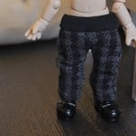 オビツ11サイズ アウトフィット　スキニー風チェック柄パンツ