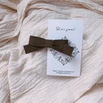 リボンヘアクリップ୨୧⑅*ダークブラウン