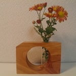 木の一輪挿し ケヤキ 11.7cm×8.4㎝