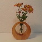 木の一輪挿し ケヤキ 9.7cmΦ×3.7㎝