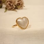 【再販】可愛い💕 ハートのボタンリング💍K16GP 
