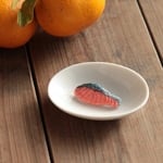 鮭切り身刺繍ブローチL