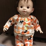 【yuzu330様専用】ぽぽちゃん オレンジリボンと猫のパジャマ