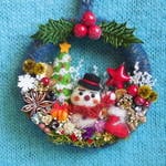 リトルクリスマスリース　ちょこんとちびだるま