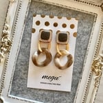 【再販✩】レトロボタン✱秋冬ピアス