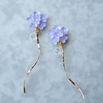 ✿ ライラックと雫のピアス ✿   【すみれ色】