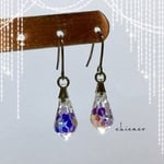 SWAROVSKIブリオレットカットピアス／イヤリング オーロラ