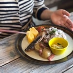 【オーダー制】信楽焼　飴色プレート　25cm