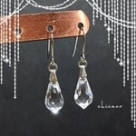SWAROVSKIブリオレットカットピアス／イヤリング クリスタル