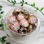 12mm　ドット柄プラボタン　ホワイト＆カラフル　２０個セット　P476
