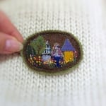 🌲🏡🌲森の中の小さなお家ブローチ③