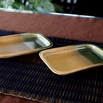 織部の小皿 　2枚セット