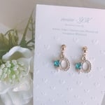 青の星が綺麗なカットガラスのピアス/イヤリング♡