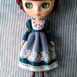 ブライス服★クリスマス刺繍ワンピ★ブライスアウトフィット