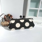 ［再4］｢水玉｣ メガネケース☆ペンケース　ブラック