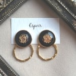 vintage＊ボタン 2way ピアス/イヤリング 