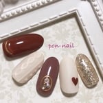 【再販×2】ニット×ハートネイル♡色変更無料！
