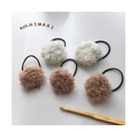 2個セット モコモコ キッズ ベビー ヘアゴム