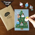 クリスマスカード　ことりツリー