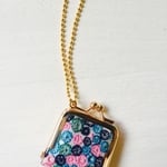 ミナペルホネン◎がま口アクセサリーケース◎スカイフル skyful