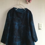  北欧調バニラン、リネンの肩落ちプルオーバー