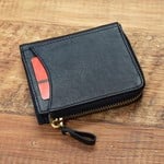 【数量限定】傷がつかない革 サフィアーノレザー コインケース ミニ財布 カード収納4枚 【ブラック】本革