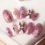 ネイルチップ ゆめかわ ネイル ゆめかわいい ピンク ラメ キリスト