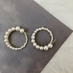 パールフープピアス