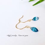 14kgf London bluetopaz pierce