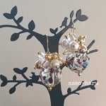 べっ甲レジンボールのピアス