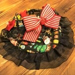 犬・猫のバンダナ首輪　約27～31　cocoちゃんバンダナチョーカー　黒・クリスマス・ボーダー・サンタ