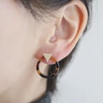 べっ甲フープと三角ピアス・イヤリング
