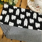 【再】ちっちゃい20×25❤️可愛い両面ランチョンマット（幼稚園保育園白くま) 