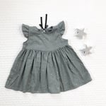 【chouette-45様専用 ページ】星降るガーゼ生地の肩フリルノースリーブヨークワンピース